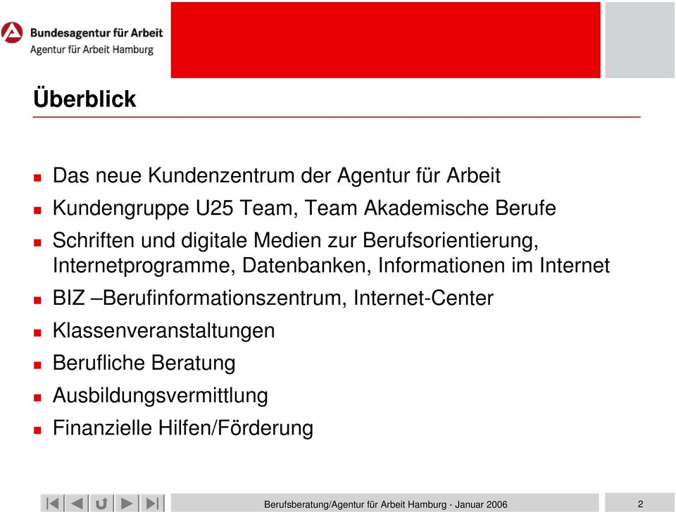 Internet BIZ Berufinformationszentrum, Internet-Center Klassenveranstaltungen Berufliche Beratung