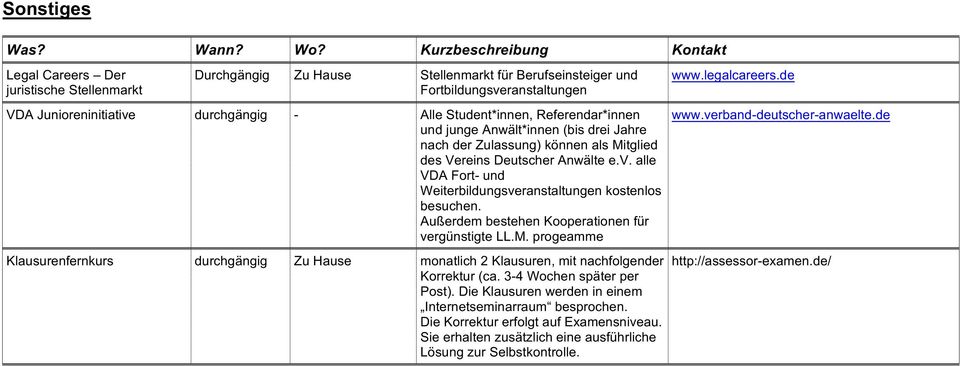 Student*innen, nen und junge Anwält*innen (bis drei Jahre nach der Zulassung) können als Mitglied des Vereins Deutscher Anwälte e.v.