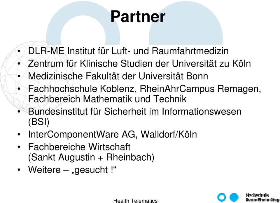 RheinAhrCampus Remagen, Fachbereich Mathematik und Technik Bundesinstitut für Sicherheit im