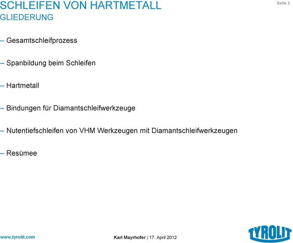 Hartmetall Bindungen für Diamantschleifwerkzeuge