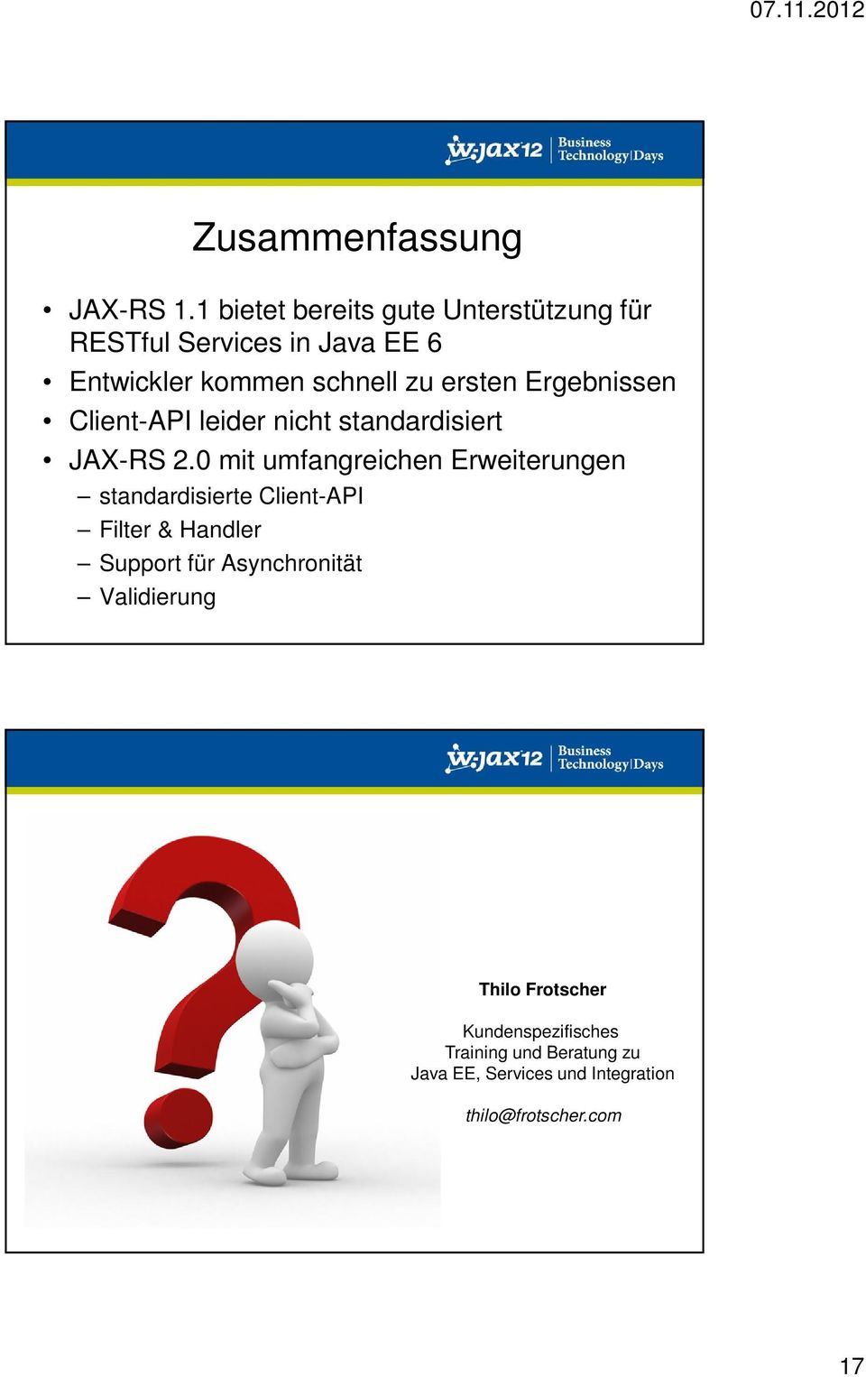 Ergebnissen Client-API leider nicht standardisiert JAX-RS 2.