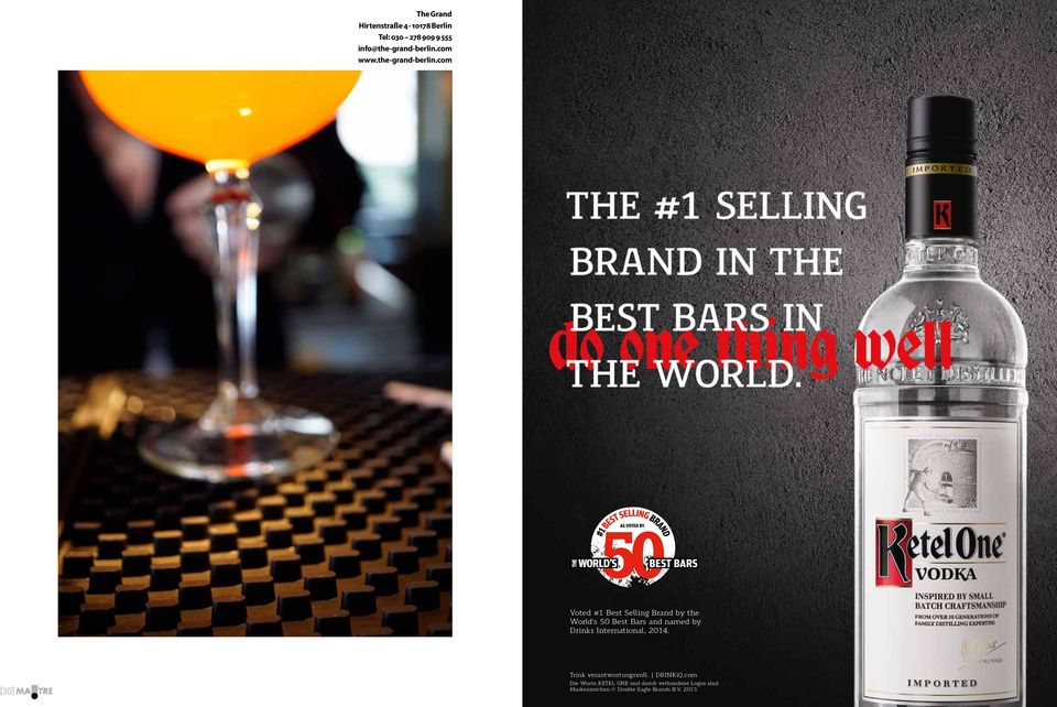 com Voted #1 Best Selling Brand by the World s 50 Best Bars and named by Drinks