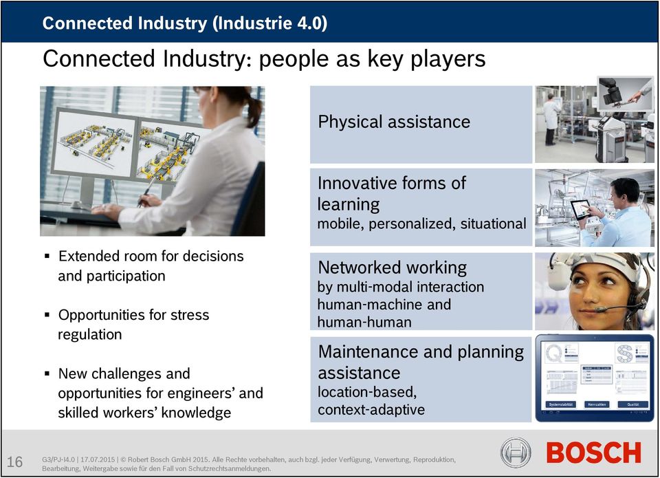New challenges and opportunities for engineers and skilled workers knowledge Networked working by