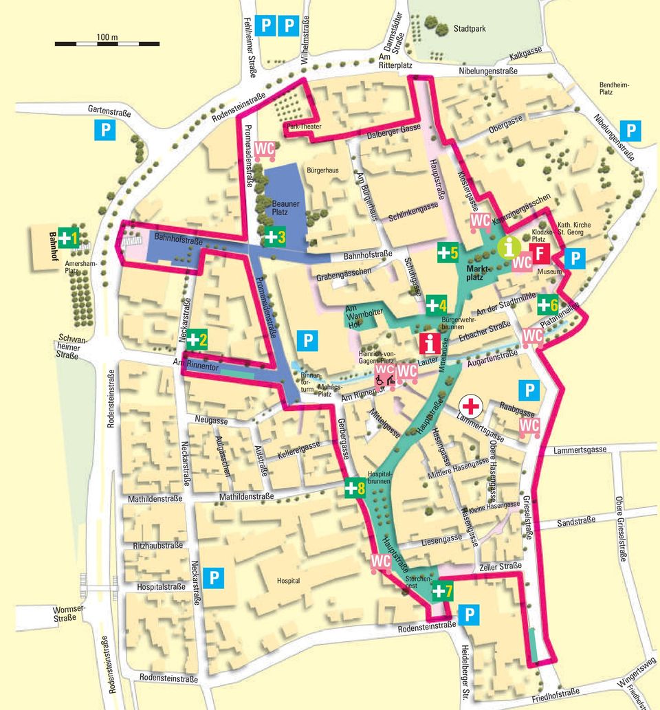 Hospitalstraße Am Rinnentor Neckarstraße Neckarstraße 2 Neugasse Aulgässchen romenadenstraße Aulstraße Mathildenstraße Beauner latz 3 Kellereigasse Hospital Bahnhofstraße Grabengässchen Rinnentorturm