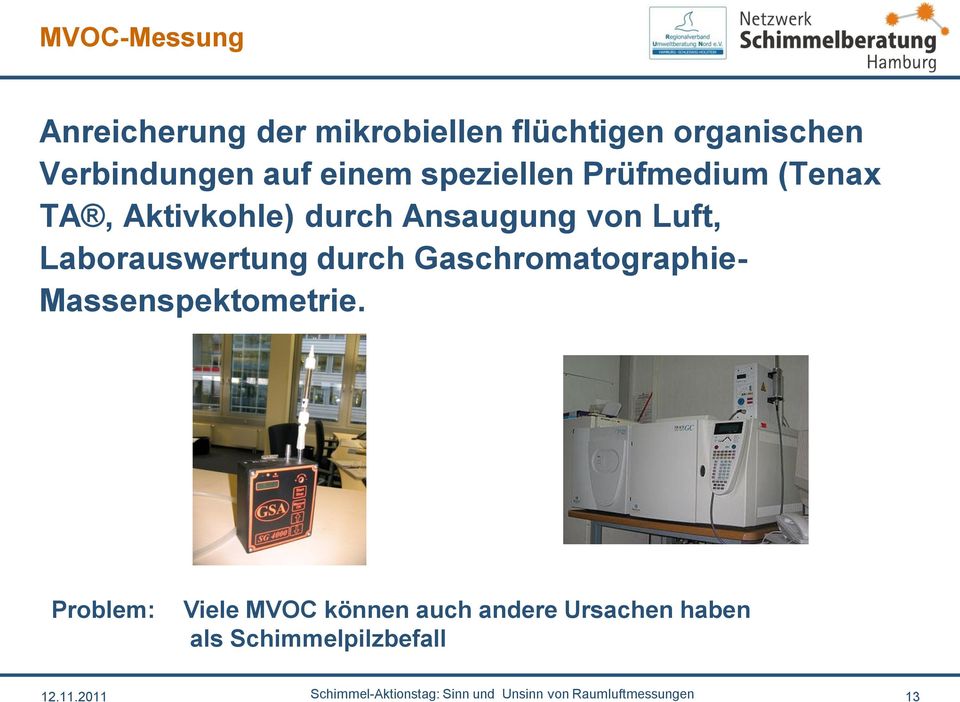 Gaschromatographie- Massenspektometrie.