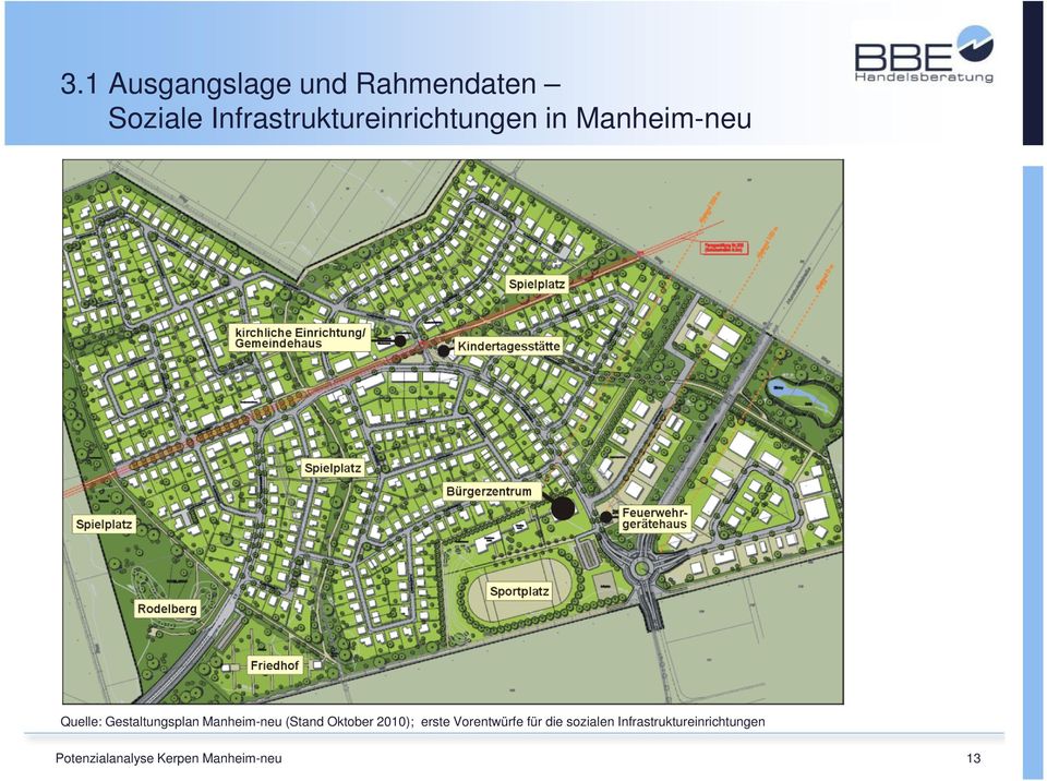 Gestaltungsplan Manheim-neu (Stand Oktober 2010); erste