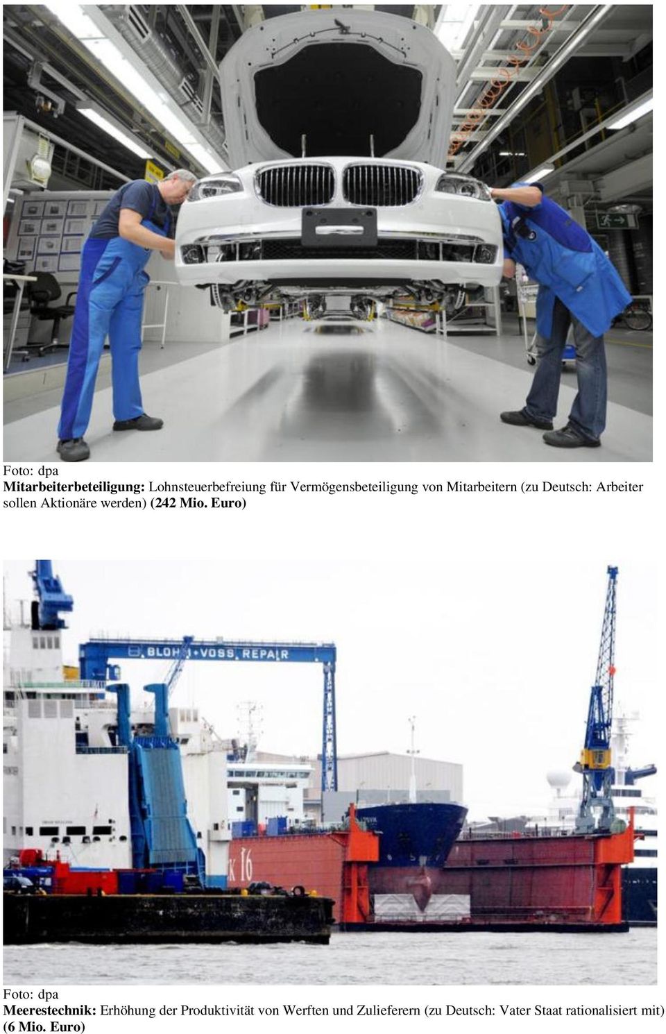 Mio. Euro) Meerestechnik: Erhöhung der Produktivität von Werften und