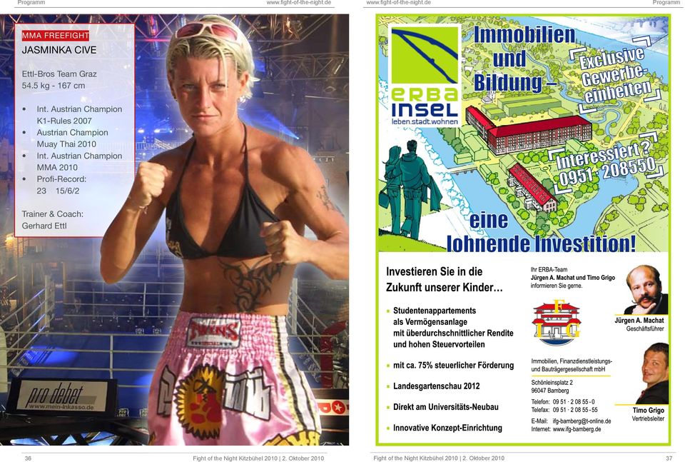 Austrian Champion MMA 2010 Profi-Record: 23 15/6/2 Trainer & Coach: Gerhard Ettl