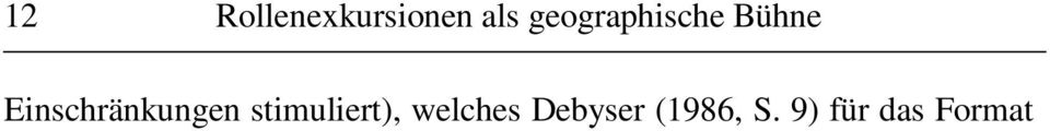 Hier wurden Hinweise, die Scheller in seinem Werk Szenisches Spiel Handbuch für die pädagogische Praxis (1998) formuliert hat, integriert. Obwohl der Leitfaden eigentlich für den Deutsch- bzw.