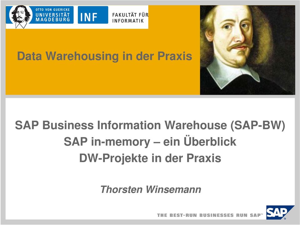 (SAP-BW) SAP in-memory ein Überblick