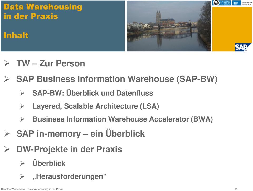 Business Information Warehouse Accelerator (BWA) SAP in-memory ein Überblick