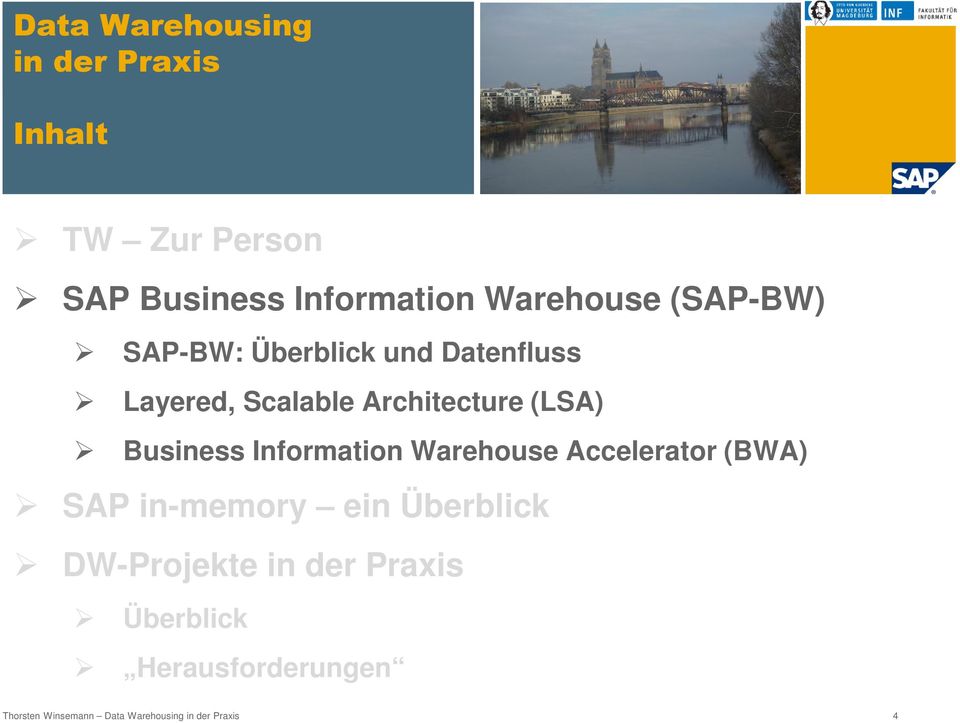 Business Information Warehouse Accelerator (BWA) SAP in-memory ein Überblick