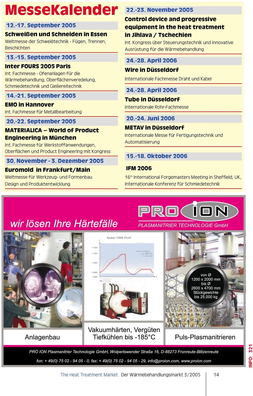 September 2005 MATERIALICA World of Product Engineering in München Int. Fachmesse für Werkstoffanwendungen, Oberflächen und Product Engineering mit Kongress 30. November - 3.