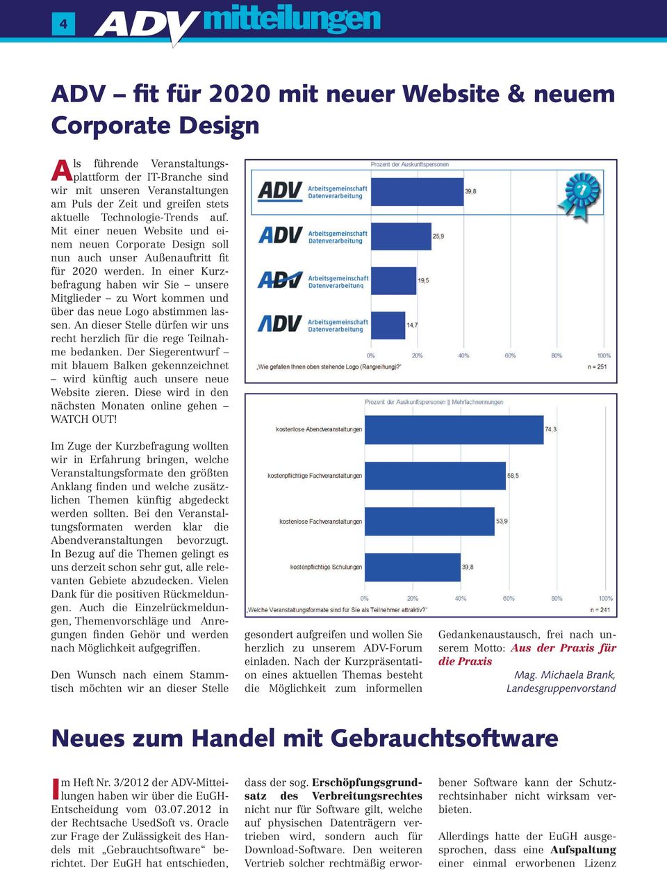 In einer Kurzbefragung haben wir Sie unsere Mitglieder zu Wort kommen und über das neue Logo abstimmen lassen. An dieser Stelle dürfen wir uns recht herzlich für die rege Teilnahme bedanken.