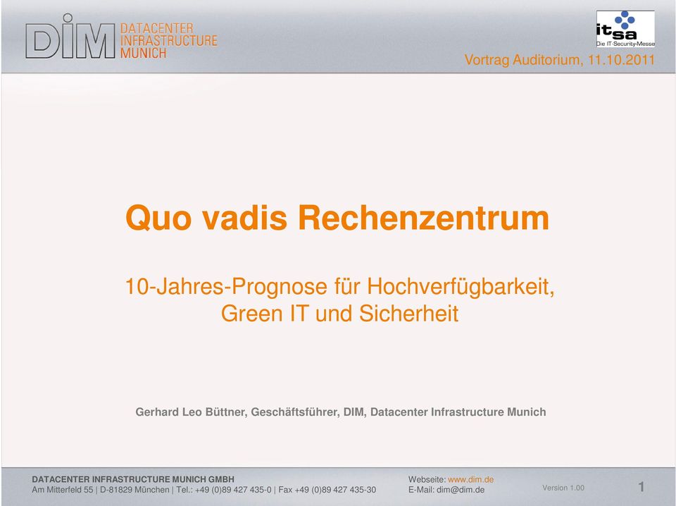 Green IT und Sicherheit Gerhard Leo