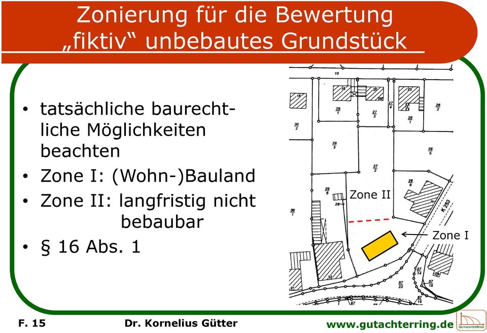beachten Zone I: (Wohn-)Bauland Zone II: langfristig