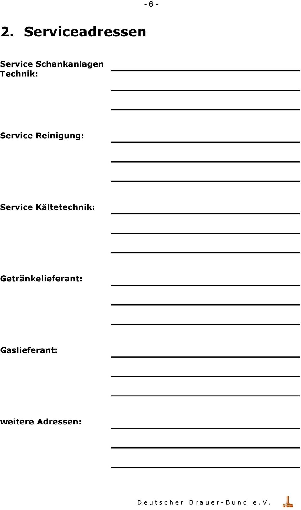 Schankanlagen Technik: Service