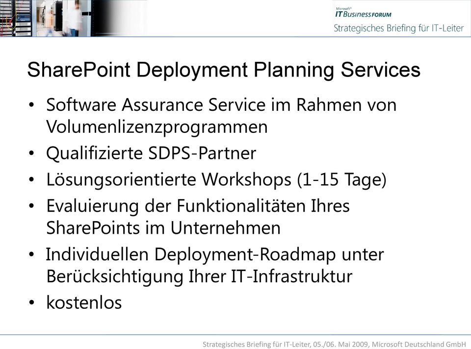 (1-15 Tage) Evaluierung der Funktionalitäten Ihres SharePoints im Unternehmen