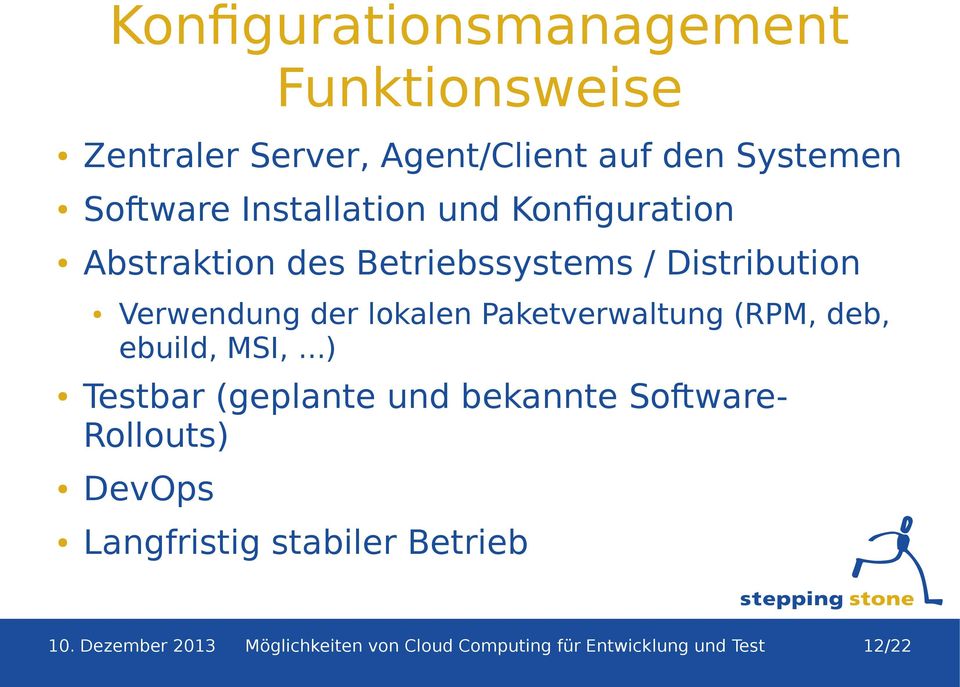 Paketverwaltung (RPM, deb, ebuild, MSI,.