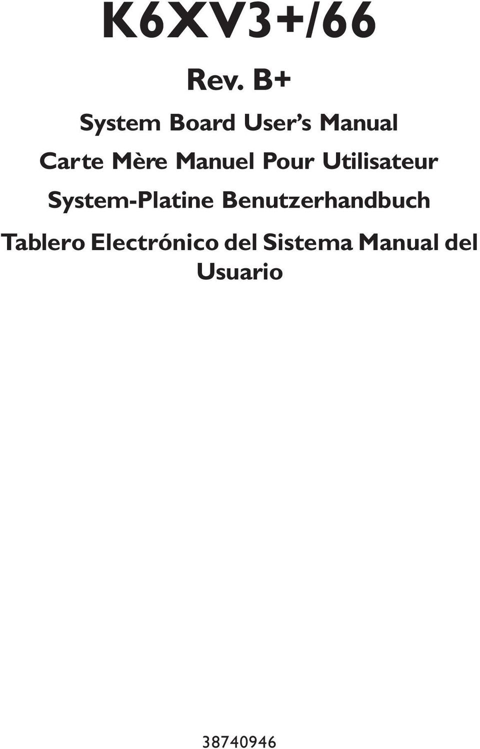 Manuel Pour Utilisateur System-Platine