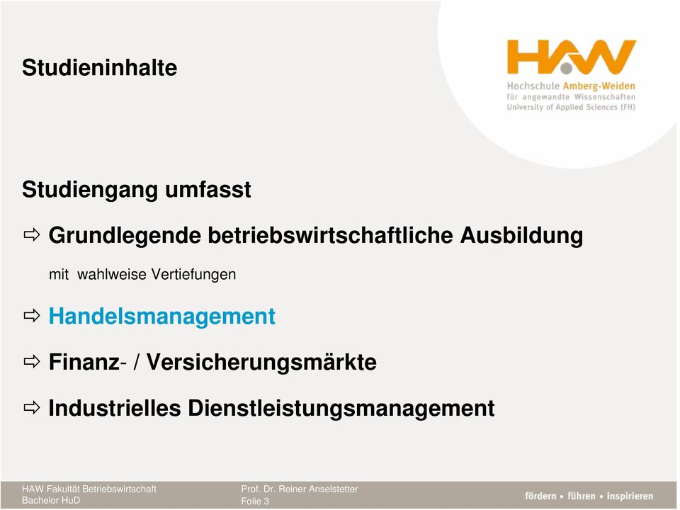 Versicherungsmärkte Industrielles Dienstleistungsmanagement HAW Titel Fakultät