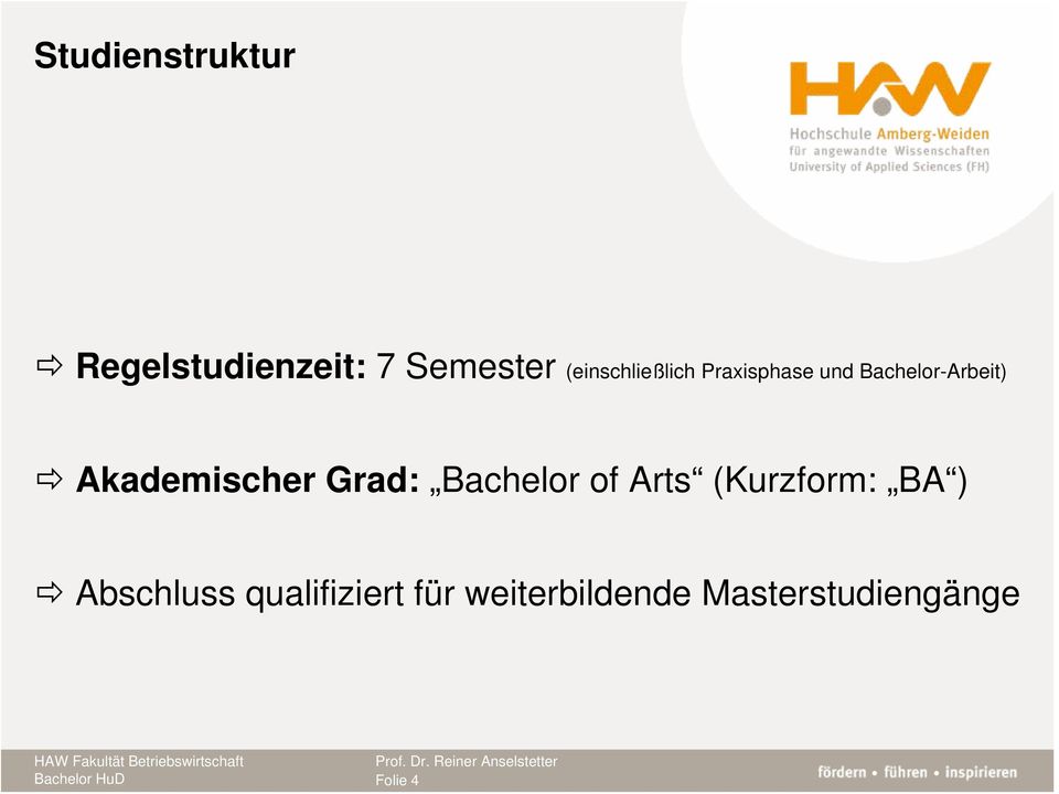 qualifiziert für weiterbildende Masterstudiengänge HAW Titel Fakultät der