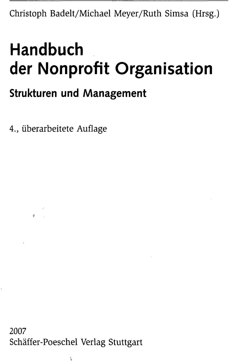 ) Handbuch der Nonprofit Organisation