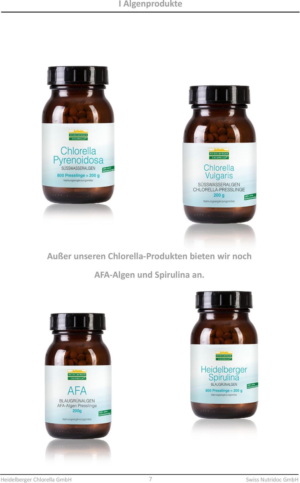 Chlorella-Produkten