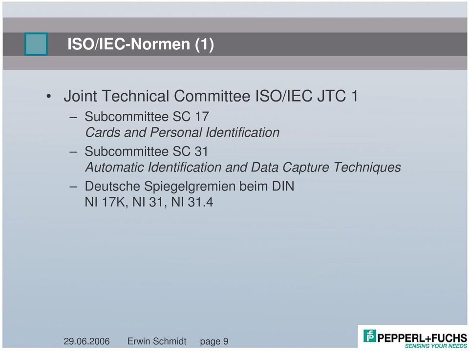 SC 31 Automatic Identification and Data Capture Techniques Deutsche