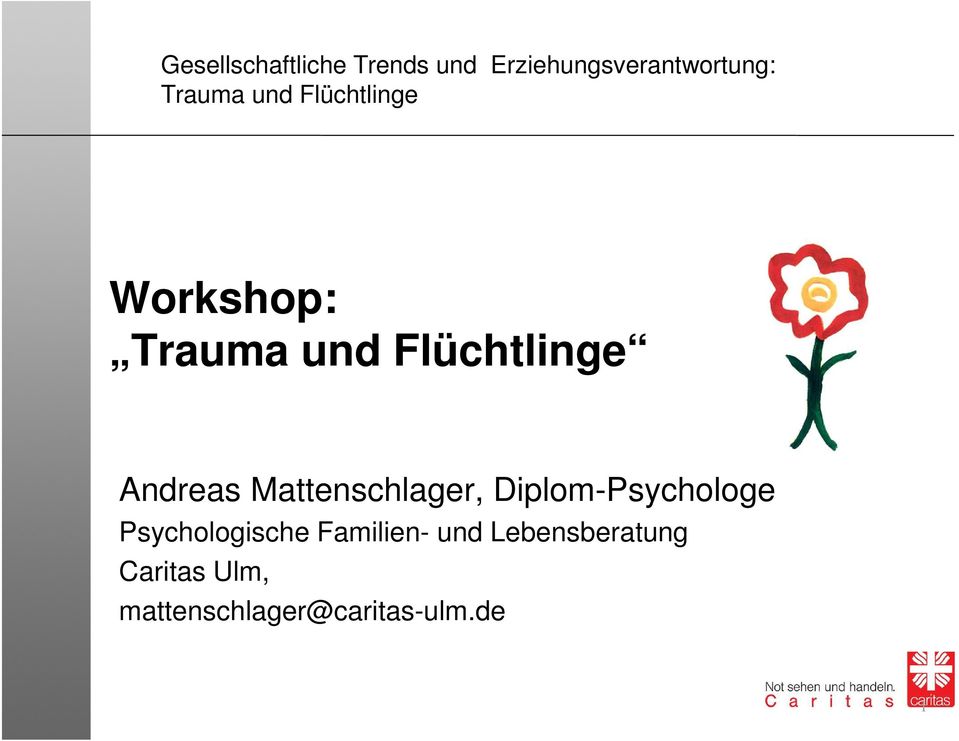 Andreas Mattenschlager, Diplom-Psychologe Psychologische