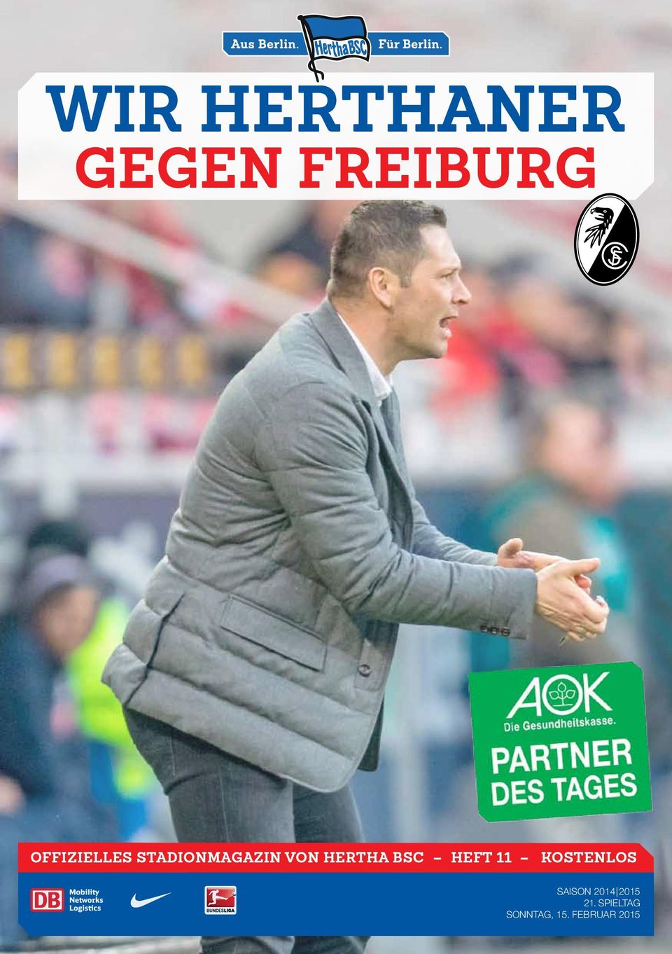 SC Freiburg Stadionmagazin Bundesliga 2014/15 Hertha BSC Berlin 