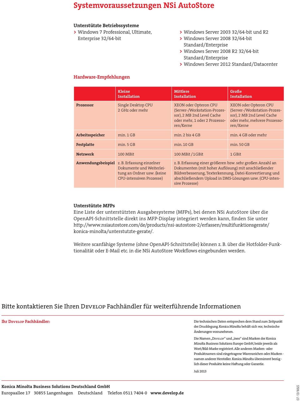 Prozessor Single Desktop CPU 2 GHz oder mehr XEON oder Opteron CPU (Server-/Workstation-Prozessor), 2 MB 2nd Level Cache oder mehr, 1 oder 2 Prozessoren/Kerne XEON oder Opteron CPU