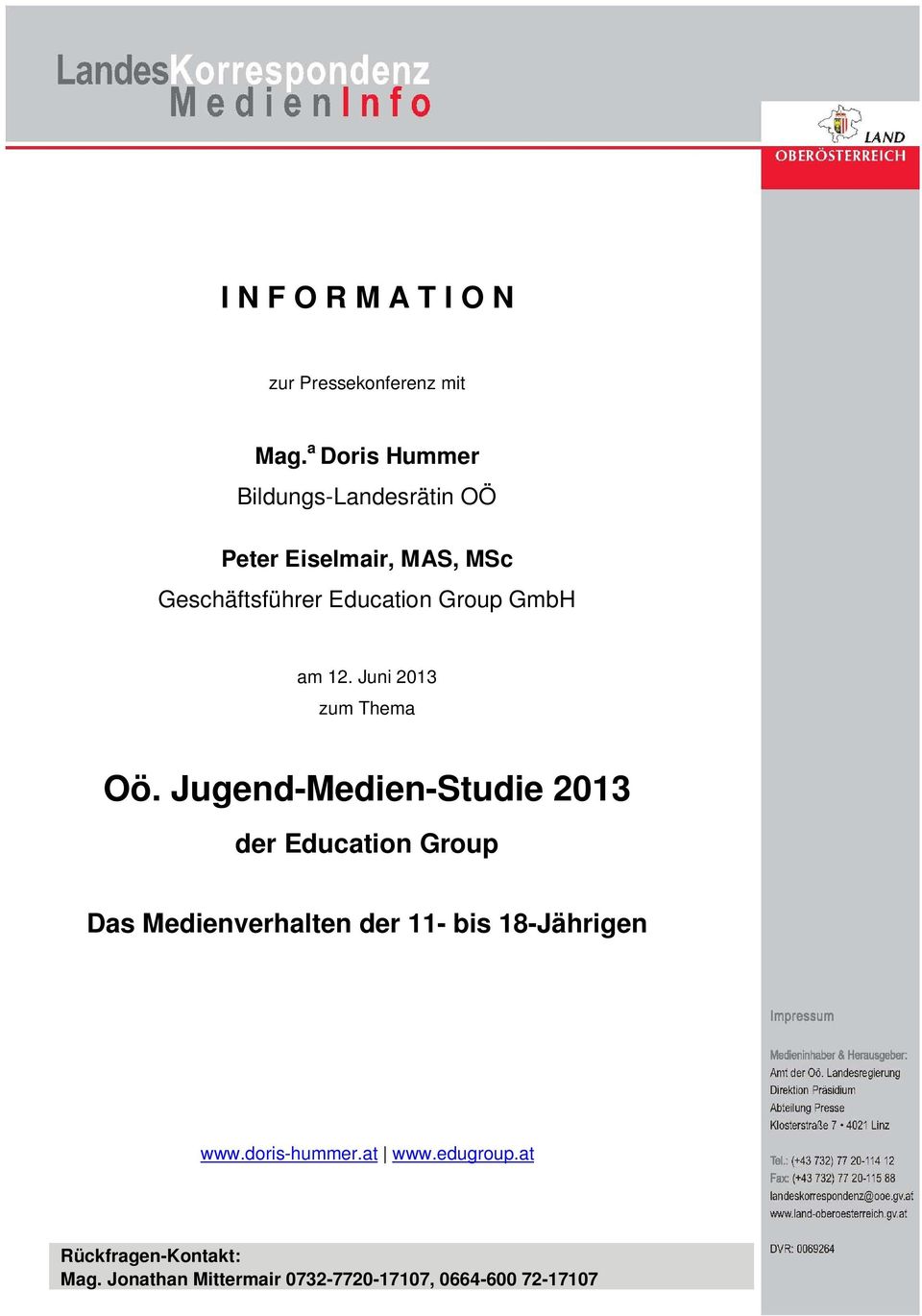 GmbH am 12. Juni 2013 zum Thema Oö.