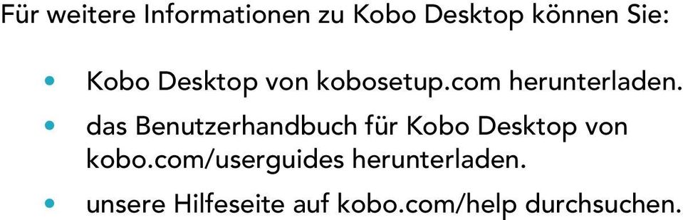 das Benutzerhandbuch für Kobo Desktop von kobo.
