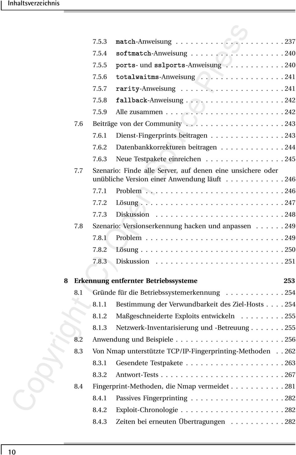 .............. 243 7.6.2 Datenbankkorrekturen beitragen............. 244 7.6.3 Neue Testpakete einreichen................ 245 7.