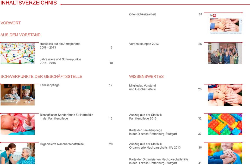 für Härtefälle in der Familienpflege 15 Auszug aus der Statistik Familienpflege 2013 32 Karte der Familienpflege in der Diözese Rottenburg-Stuttgart 37