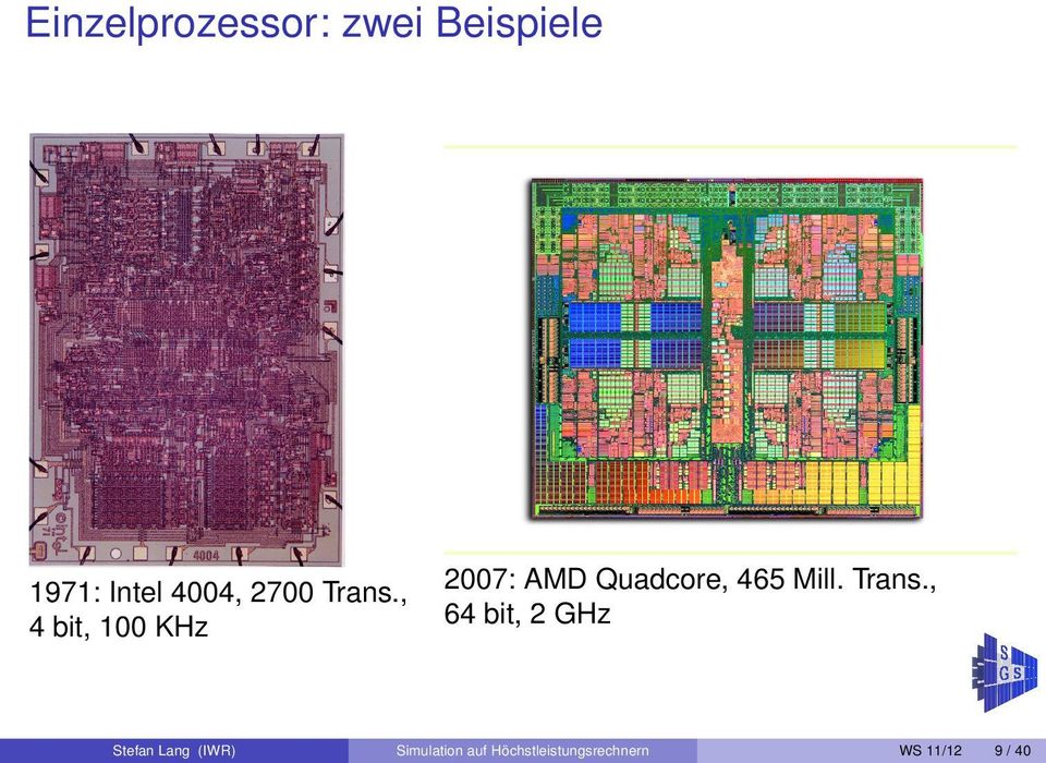 , 4 bit, 100 KHz 2007: AMD Quadcore, 465 Mill.