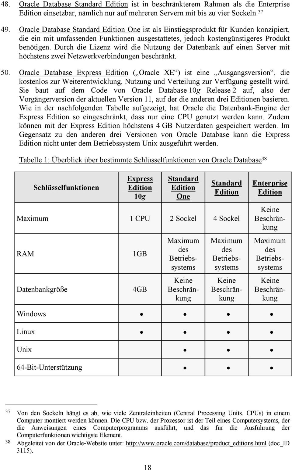 Durch die Lizenz wird die Nutzung der Datenbank auf einen Server mit höchstens zwei Netzwerkverbindungen beschränkt. 50.