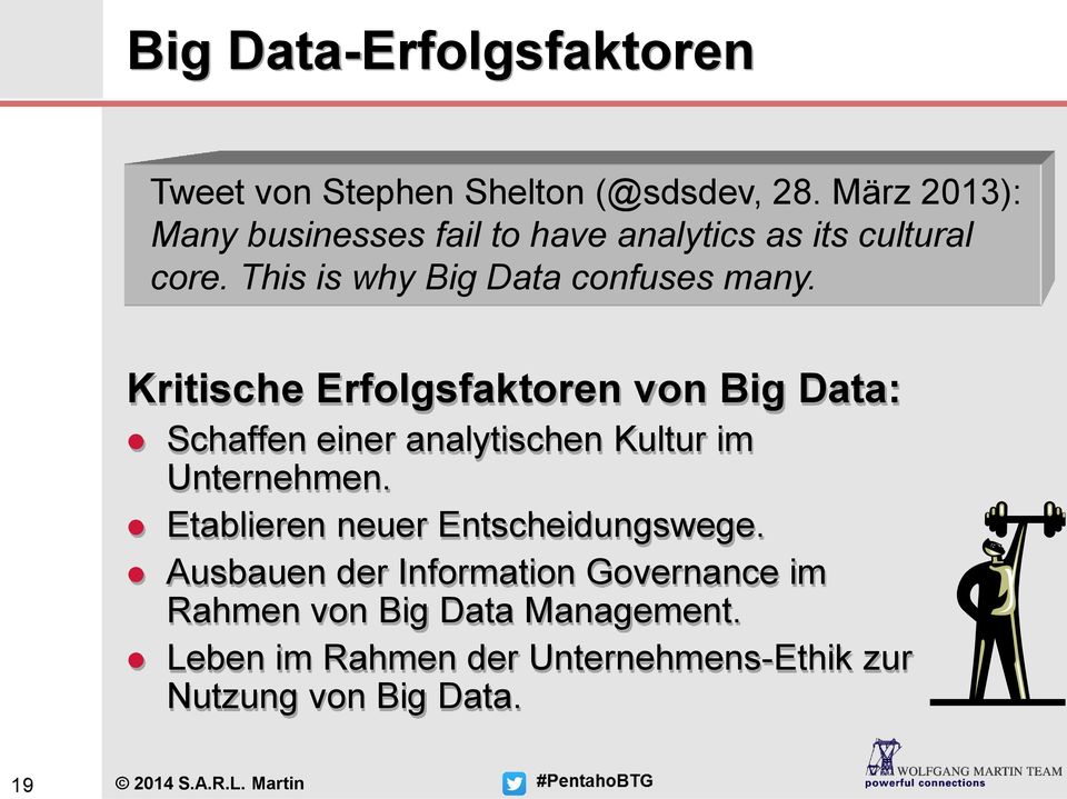 Kritische Erfolgsfaktoren von Big Data: Schaffen einer analytischen Kultur im Unternehmen.