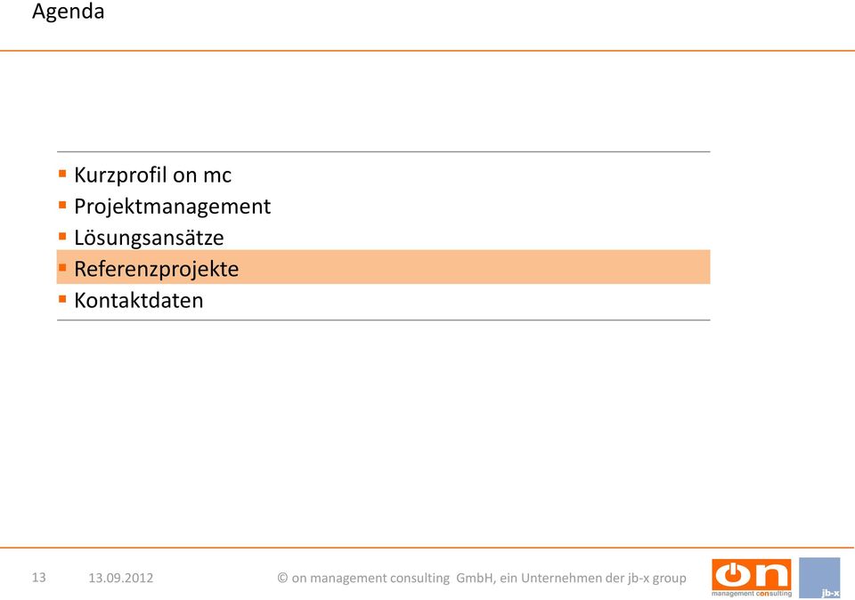 Referenzprojekte Kontaktdaten 13 13.09.