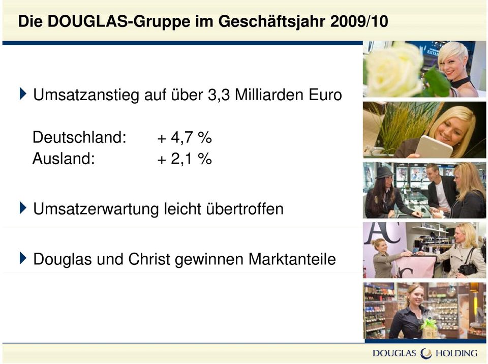 Deutschland: +47% 4,7 Ausland: + 2,1 %