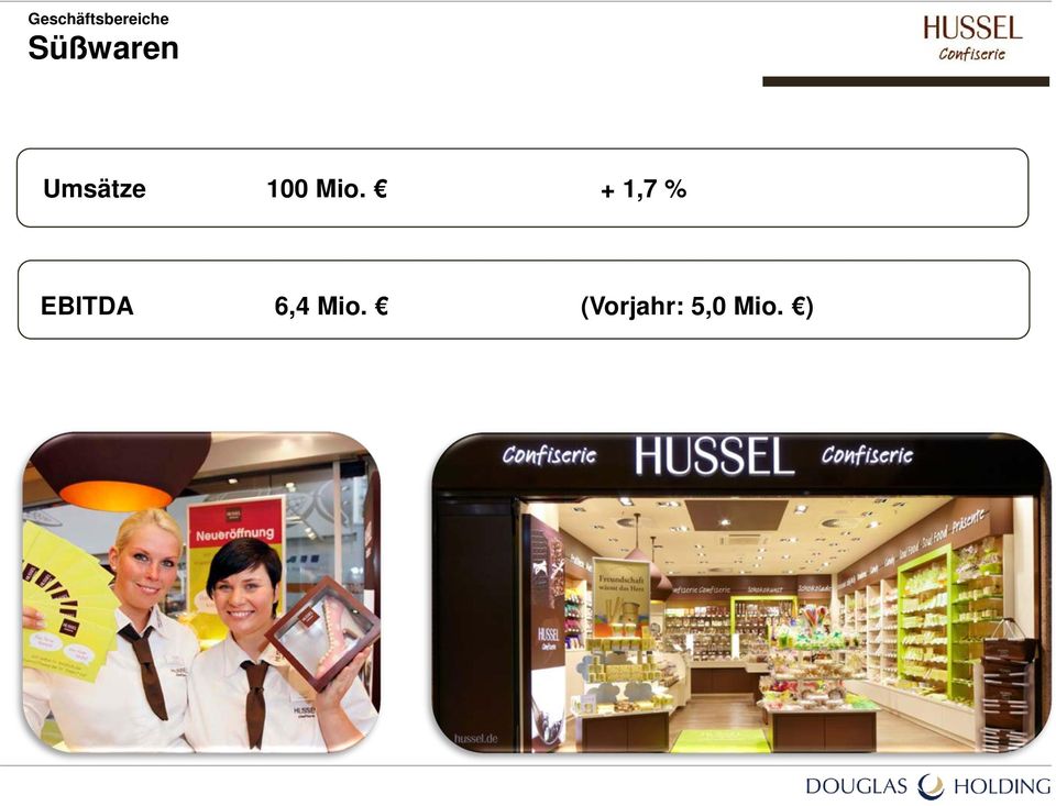 Mio. + 1,7 % EBITDA