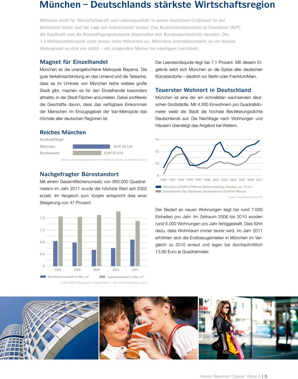 Münchens Immobilienmarkt ist vor diesem Hintergrund so vital wie stabil mit steigenden Mieten bei niedrigem Leerstand. Magnet für Einzelhandel München ist die unangefochtene Metropole Bayerns.