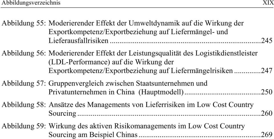 ..245 Abbildung 56: Moderierender Effekt der Leistungsqualität des Logistikdienstleister (LDL-Performance) auf die Wirkung der Exportkompetenz/Exportbeziehung auf
