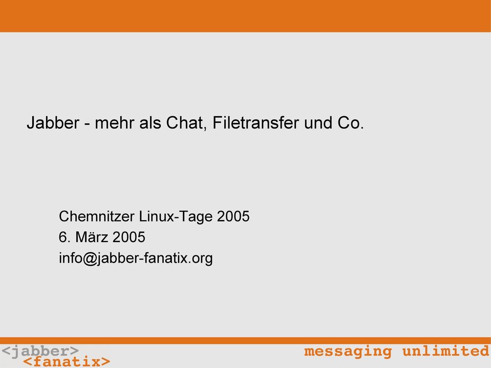 Chemnitzer Linux-Tage 2005