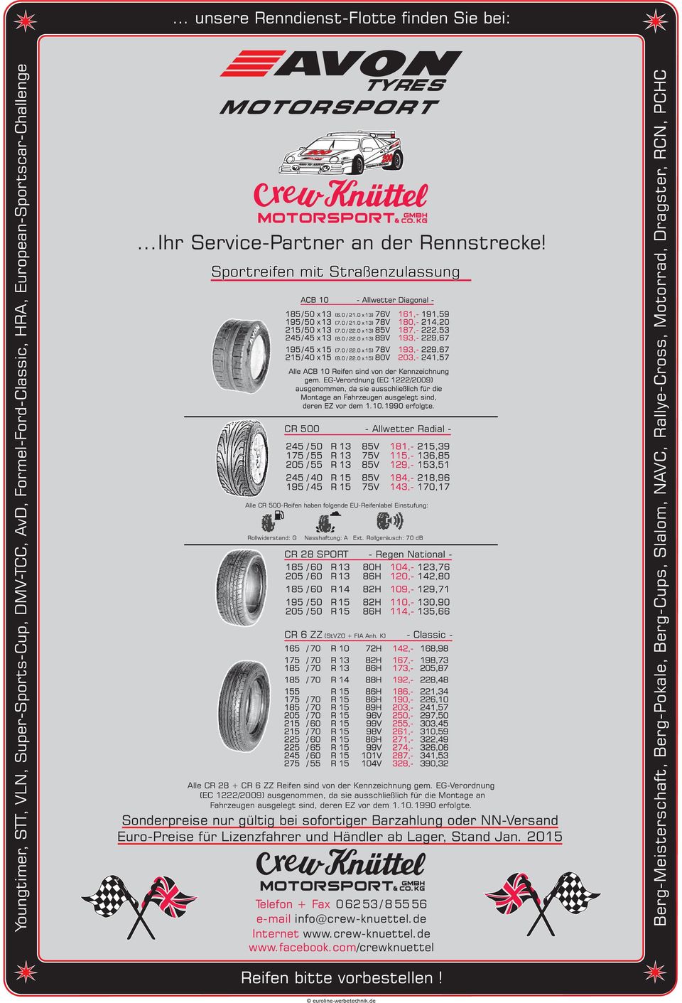 K) - Classic - Alle CR 28 + CR 6 ZZ Reifen sind von der Kennzeichnung gem.
