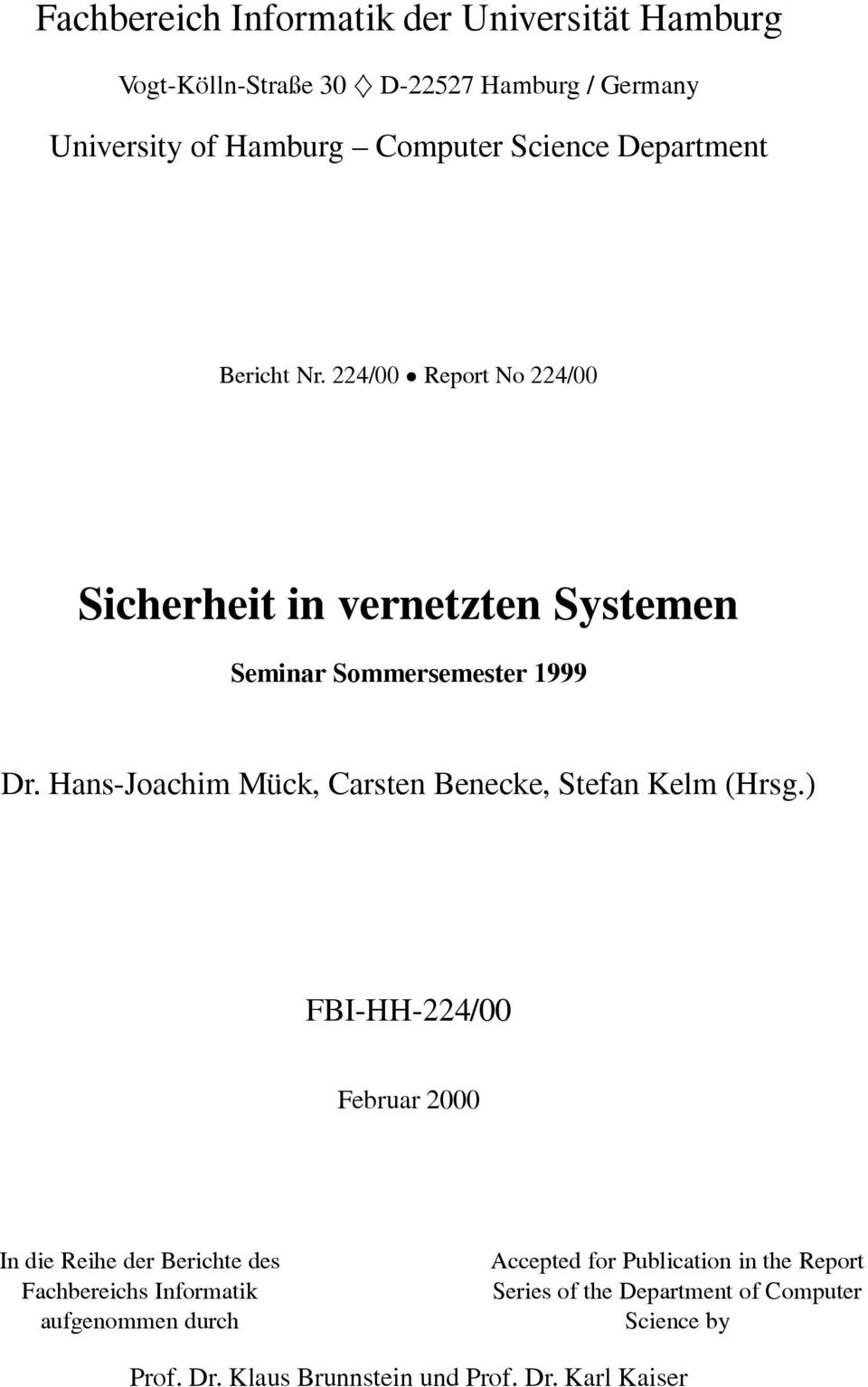 Hans-Joachim Mück, Carsten Benecke, Stefan Kelm (Hrsg.