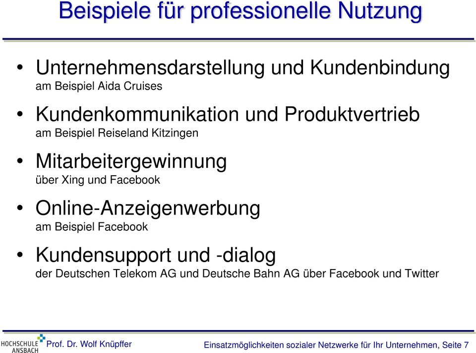 Online-Anzeigenwerbung am Beispiel Facebook am Beispiel Facebook Kundensupport und -dialog der Deutschen Telekom AG