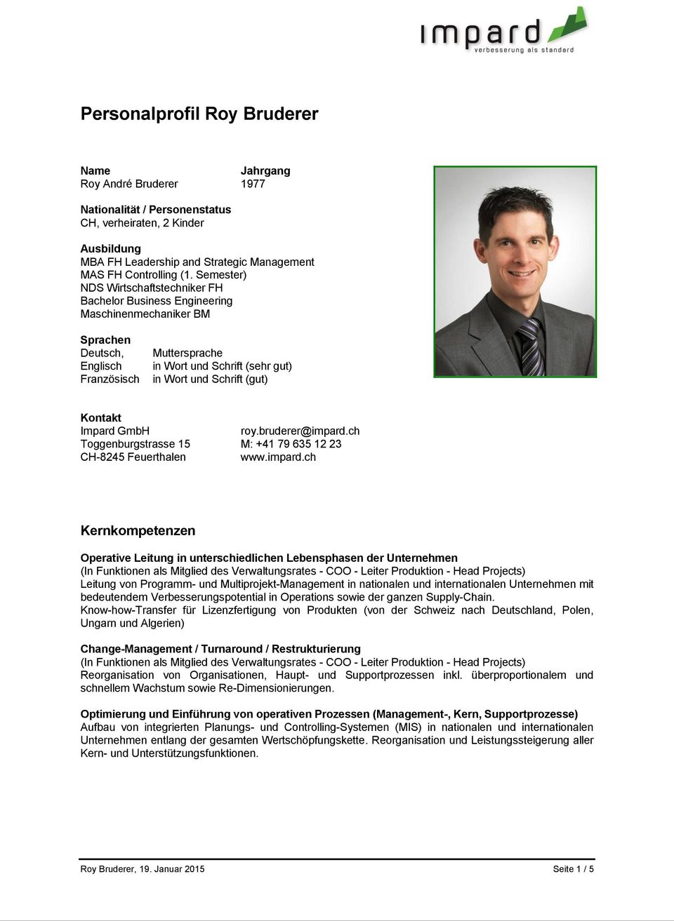 (gut) Kontakt Impard GmbH roy.bruderer@impard.