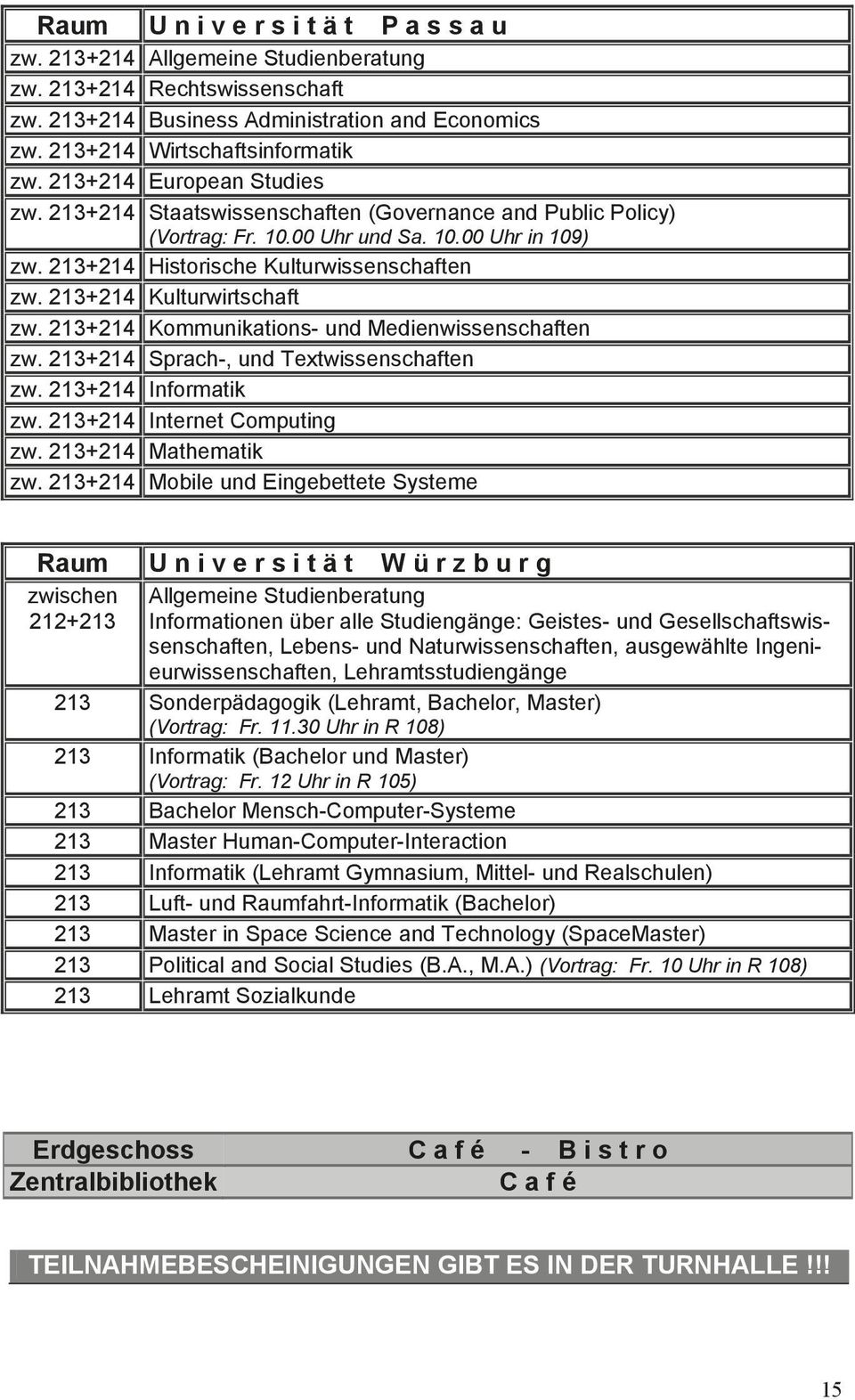 213+214 Kulturwirtschaft zw. 213+214 Kommunikations- und Medienwissenschaften zw. 213+214 Sprach-, und Textwissenschaften zw. 213+214 Informatik zw. 213+214 Internet Computing zw.